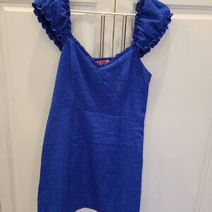 Betsey Johnson blue mini dress.